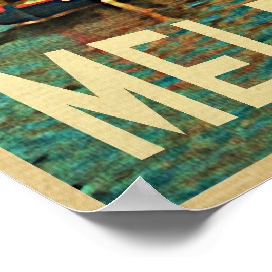 Melbourne Skyline Australië Poster (Hoek)