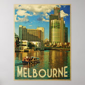 Melbourne Skyline Australië Poster (Voorkant)