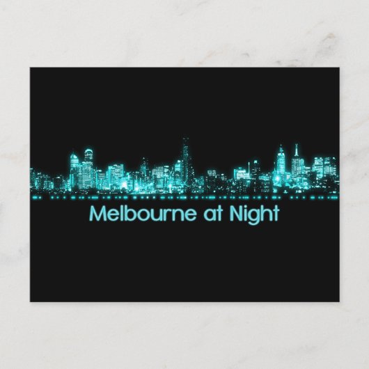 Melbourne Skyline Briefkaart (Voorkant)