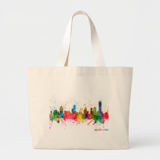 Melbourne Skyline Grote Tote Bag (Voorkant)