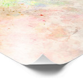 Melbourne skyline in watercolor background foto afdruk (Hoek)