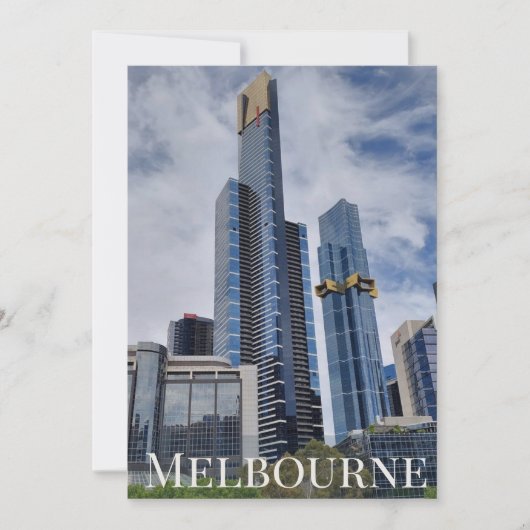 Melbourne Skyline Panorama Ansichtkaart Kaart (Voorkant)