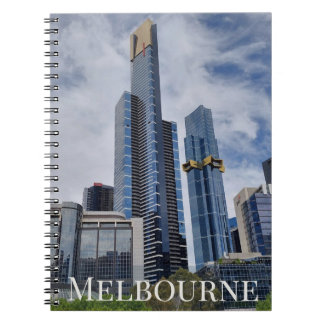 Melbourne Skyline Panorama — Spiraal Foto Notitieb Notitieboek