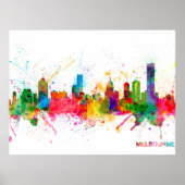 Melbourne Skyline Poster (Voorkant)