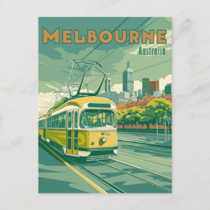 Melbourne Souvenir    tram Melbourne Briefkaart