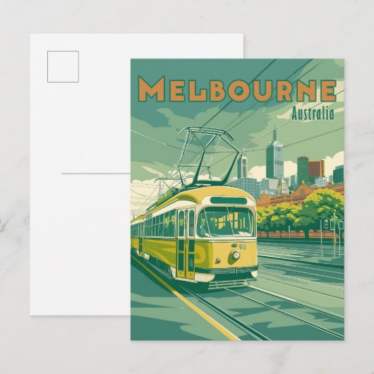 Melbourne Souvenir |  tram Melbourne Briefkaart (Voorkant / Achterkant)