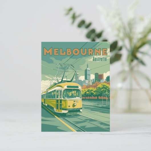 Melbourne Souvenir |  tram Melbourne Briefkaart (Staand voorkant)