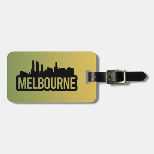 Melbourne stad Australië Victoria skyline souvenir Bagagelabel (Voorkant horizontaal)