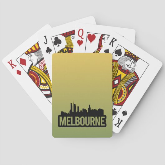 Melbourne stad Australië Victoria skyline souvenir Pokerkaarten (Achterkant)