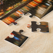 Melbourne-stad bij nacht legpuzzel (Zijkant)