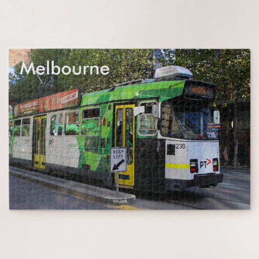 Melbourne: stadstram, Victoria, Australië Legpuzzel (Horizontaal)