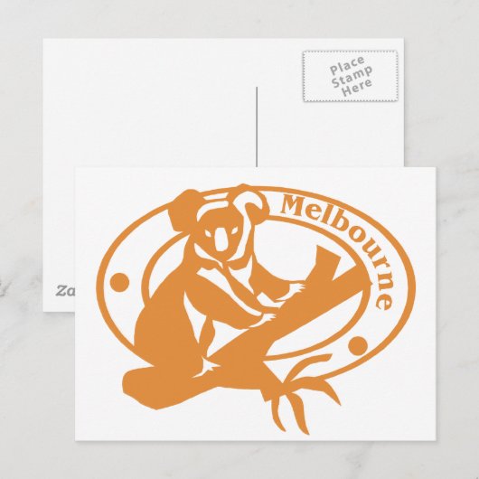 Melbourne Stamp Briefkaart (Voorkant / Achterkant)