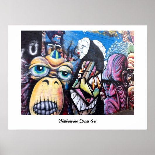 Melbourne Street Art/Grafitti Poster (Voorkant)