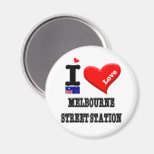 MELBOURNE STREET STATION - I Love Magneet (Voorkant / Achterkant)