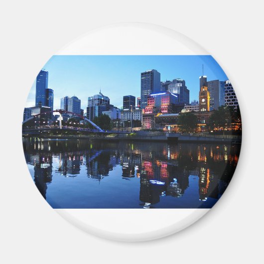 Melbourne Sunset Skyline Magneet (Voorkant)