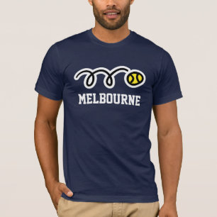 Melbourne tennis t-shirts voor mannen vrouwen en k