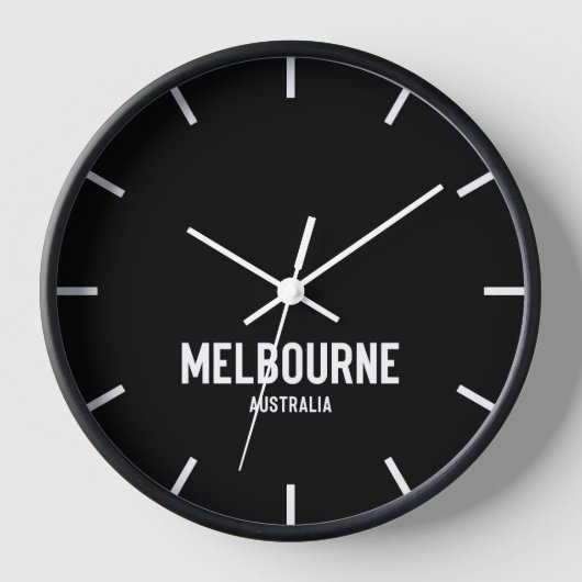 Melbourne Time Zone Newsroom Muur Klok (Voorkant)