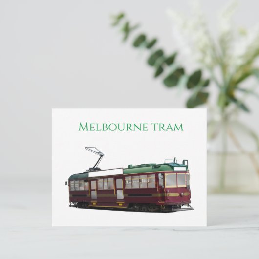 Melbourne tram briefkaart (Staand voorkant)