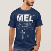 Melbourne Tullamarine Airport MEL T-shirt (Voorkant)