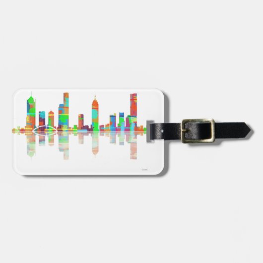 Melbourne Vic Skyline Bagagelabel (Voorkant horizontaal)
