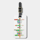 Melbourne Vic Skyline Bagagelabel (Voorkant verticaal)