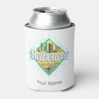 Melbourne Victoria Australia Retro Skyline