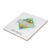 Melbourne Victoria Australia Retro Skyline  Tegeltje (Zijkant)