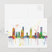 MELBOURNE, VICTORIA AUSTRALIA SKYLINE BRIEFKAART (Voorkant / Achterkant)