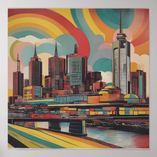 Melbourne vintage poster (Voorkant)