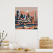 Melbourne vintage poster (Keuken)