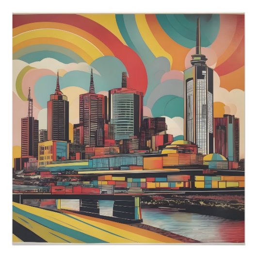 Melbourne vintage poster (Voorkant)