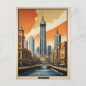 Melbourne vintage poster briefkaart (Voorkant)