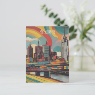 Melbourne vintage poster briefkaart