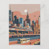 Melbourne vintage poster briefkaart (Voorkant)
