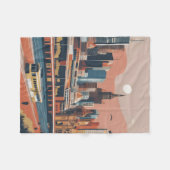 Melbourne vintage poster fleece deken (Voorkant (Horizontaal))