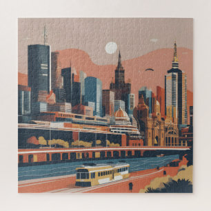 Melbourne vintage poster legpuzzel