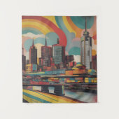 Melbourne vintage poster wandkleed (Voorkant)