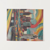 Melbourne vintage poster wandkleed (Voorkant (horizontaal))