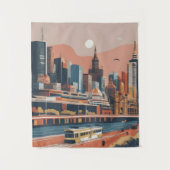 Melbourne vintage poster wandkleed (Voorkant)