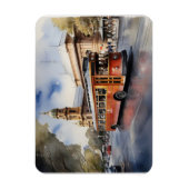 Melbourne waterverf artPoster Magneet (Verticaal)