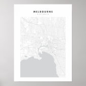 Melbourne White City Map Poster (Voorkant)