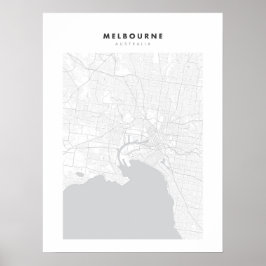 Melbourne White City Map Poster