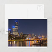 Melbourne' Yarra, rivier 's nachts Briefkaart (Voorkant / Achterkant)