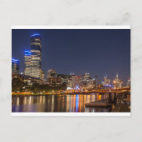 Melbourne' Yarra, rivier 's nachts