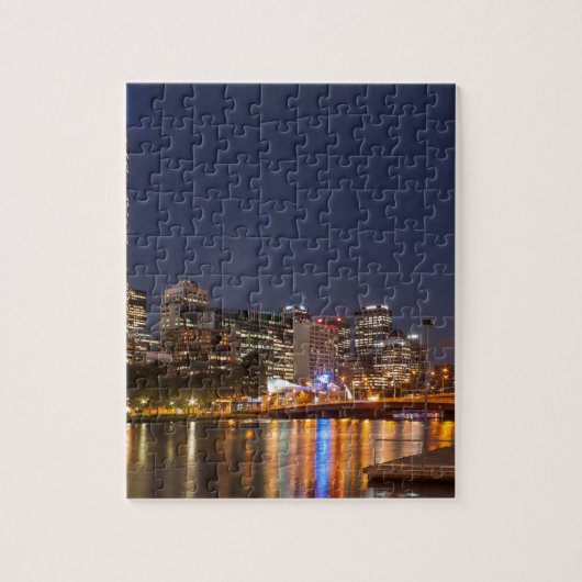 Melbourne' Yarra, rivier 's nachts Legpuzzel (Verticaal)
