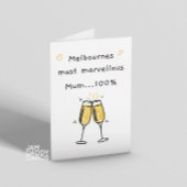 Melbournes mooiste verjaardag van moeder kaart
