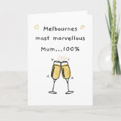 Melbournes mooiste verjaardag van moeder kaart (Voorkant)