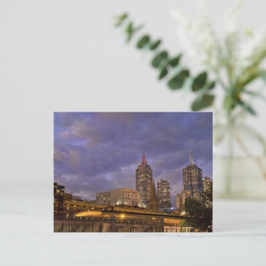 Melburne Skyline Briefkaart (Staand voorkant)