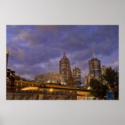 Melburne Skyline Poster (Voorkant)