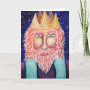 Melchior, de kerstkunst van de Drie Koningen Feestdagen Kaart